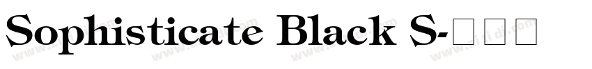 Sophisticate Black S字体转换